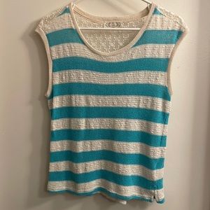 Pink Rose Medium Turquoise Blouse Top Excellent, Beautiful